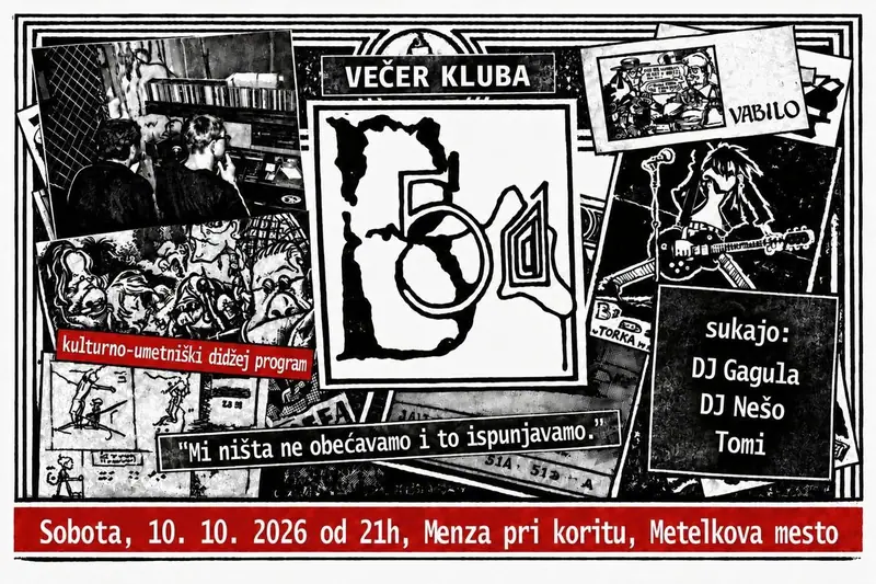 Plakat: VEČER KLUBA B51