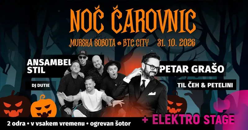 Plakat: Noč čarovnic Murska Sobota BTC City 2026
