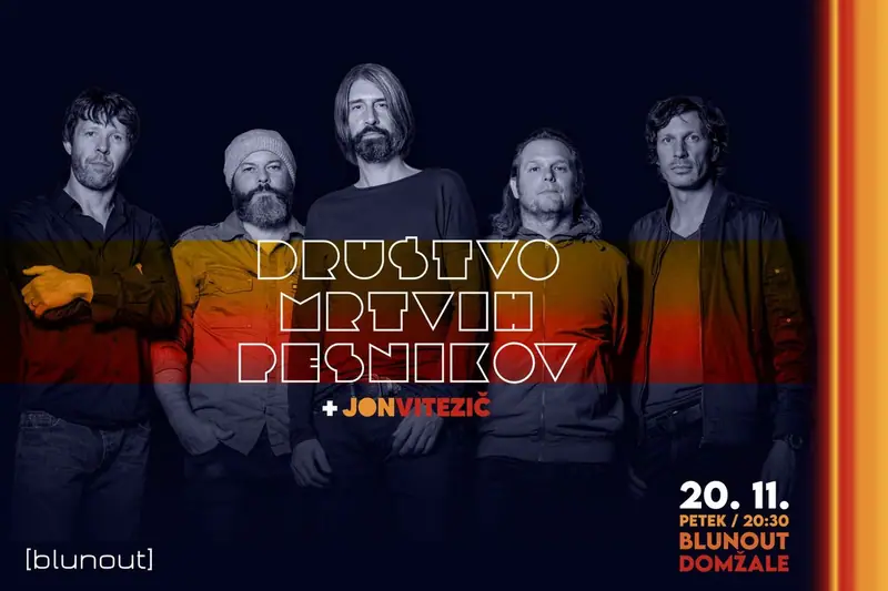 Plakat: blunout • Društvo Mrtvih Pesnikov • 20.11.2026