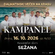 Plakat: Klapa Kampanel - Dalmatinski večer na krasu - Sežana