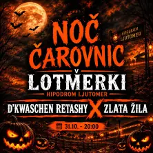 Plakat: Noč čarovnic v Lotmerki - D'kwaschen retashy & Zlata žila